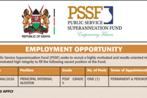 PSSF Principal Internal Auditor Vacancy 2026